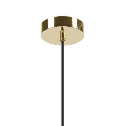 Luster na lanku HARMA 1xE27/15W/230V pr. 25 cm biela/zlatá