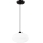 Luster na lanku HARMA 1xE27/15W/230V pr. 30 cm biela/čierna