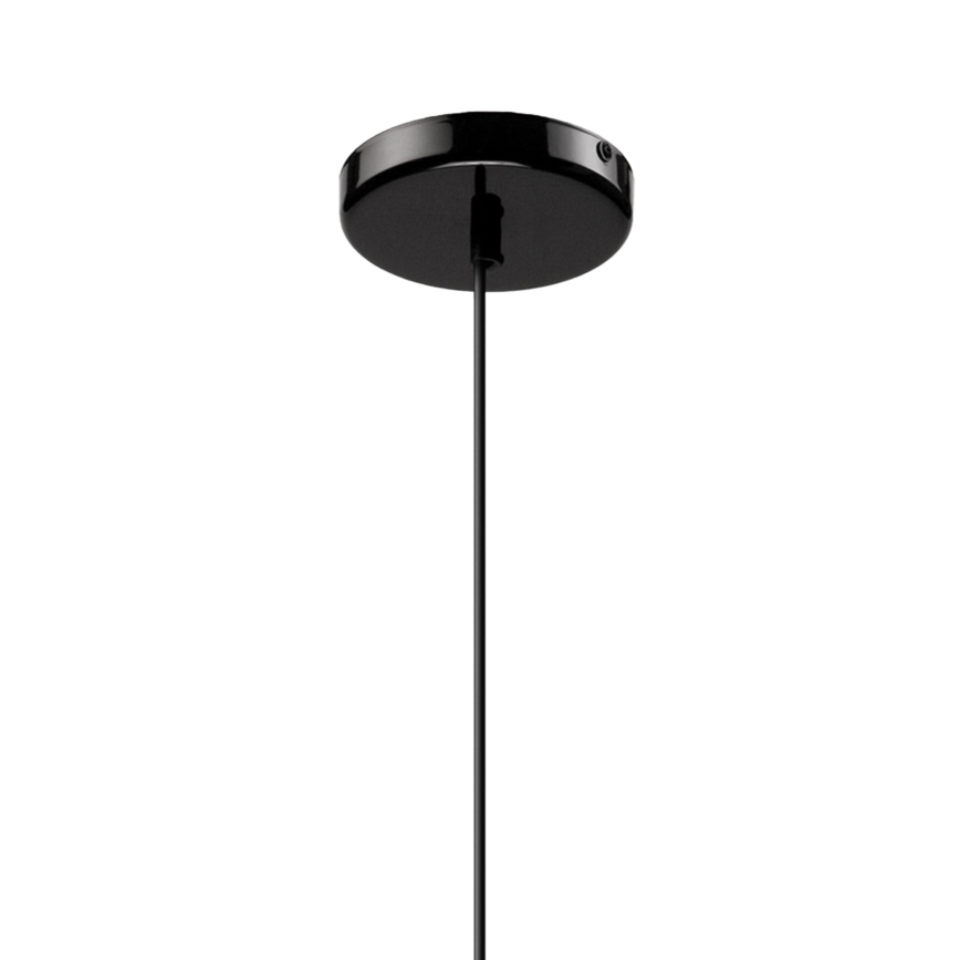 Luster na lanku HARMA 1xE27/15W/230V pr. 30 cm biela/čierna
