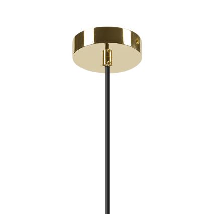 Luster na lanku HARMA 1xE27/15W/230V pr. 30 cm biela/zlatá