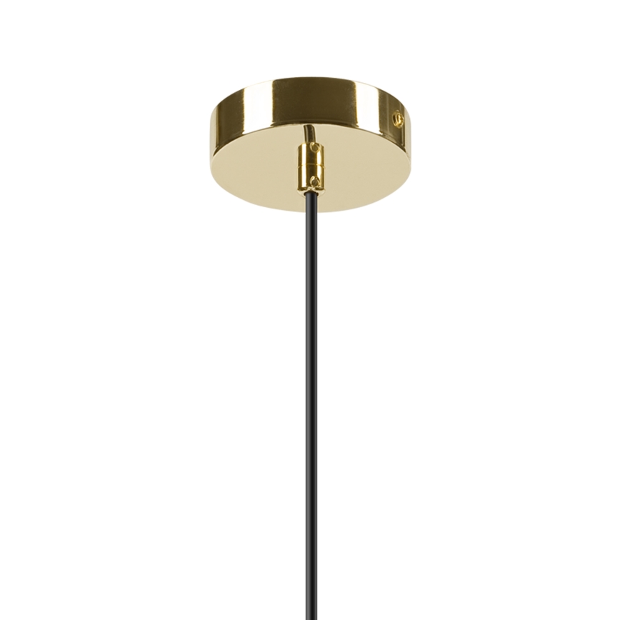 Luster na lanku HARMA 1xE27/15W/230V pr. 30 cm biela/zlatá