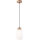 Luster na lanku HARMONY 1xE27/15W/230V pr. 14 cm biela/dub