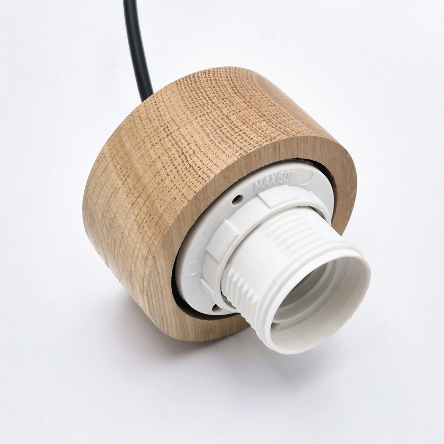 Luster na lanku HARMONY 1xE27/15W/230V pr. 14 cm biela/dub