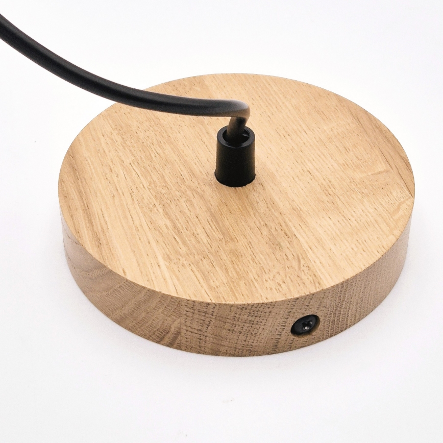 Luster na lanku HARMONY 1xE27/15W/230V pr. 14 cm biela/dub