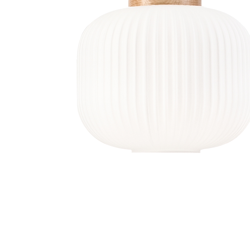 Luster na lanku HARMONY 1xE27/15W/230V pr. 20 cm biela/dub