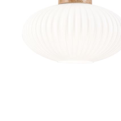Luster na lanku HARMONY 1xE27/15W/230V pr. 25 cm biela/dub