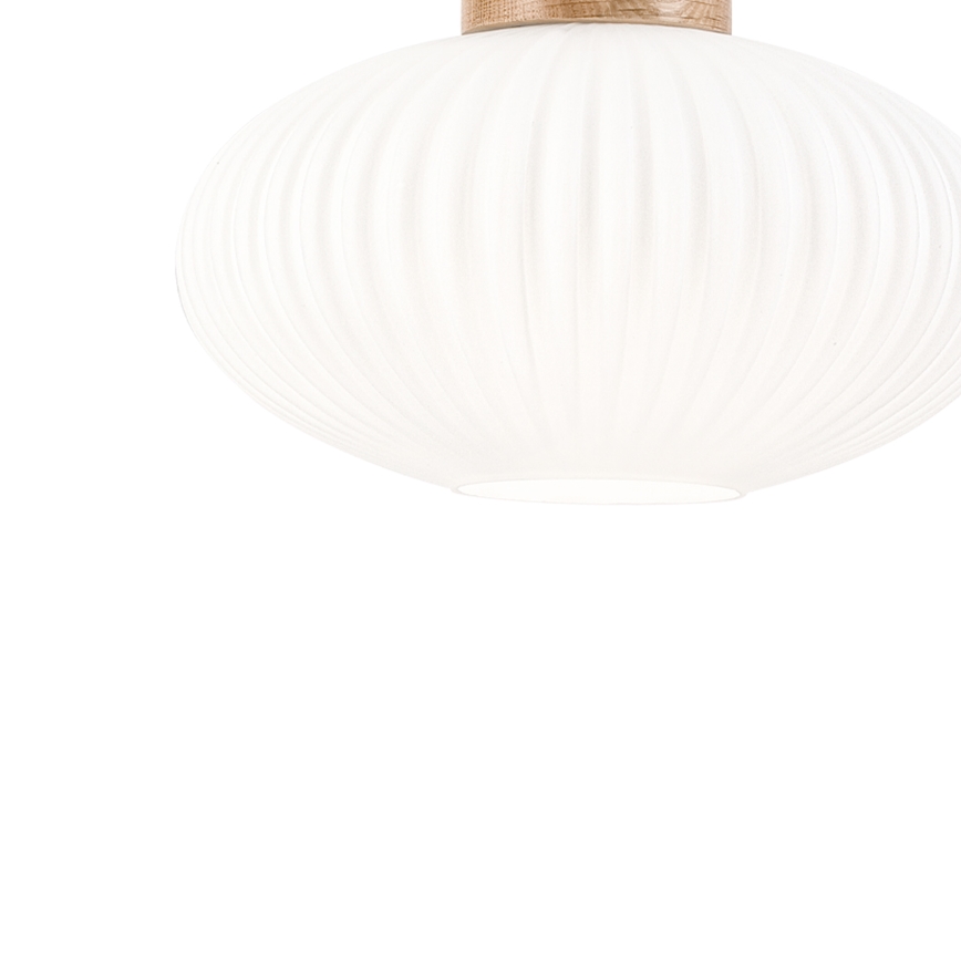 Luster na lanku HARMONY 1xE27/15W/230V pr. 25 cm biela/dub
