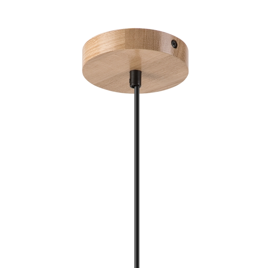 Luster na lanku HARMONY 1xE27/15W/230V pr. 25 cm biela/dub