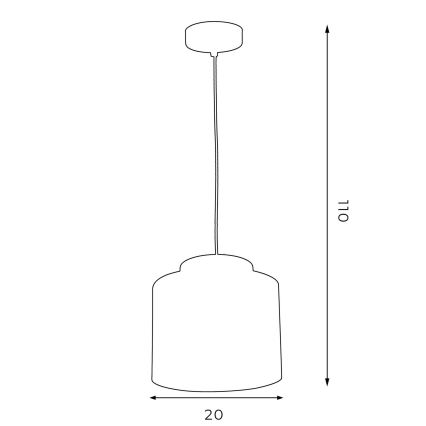 Luster na lanku HAVARD 1xE27/60W/230V čierna/mosadz