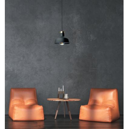 Luster na lanku HEBE 1xE27/60W/230V čierna