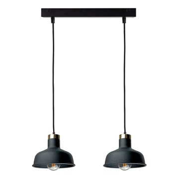Luster na lanku HEBE 2xE27/60W/230V čierna