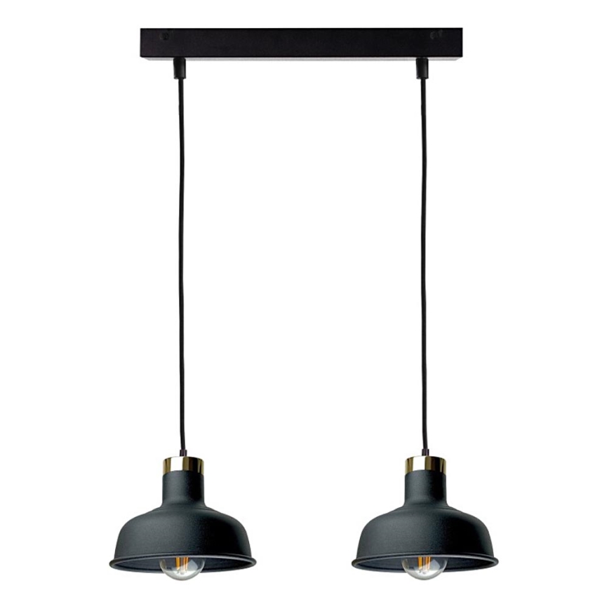 Luster na lanku HEBE 2xE27/60W/230V čierna