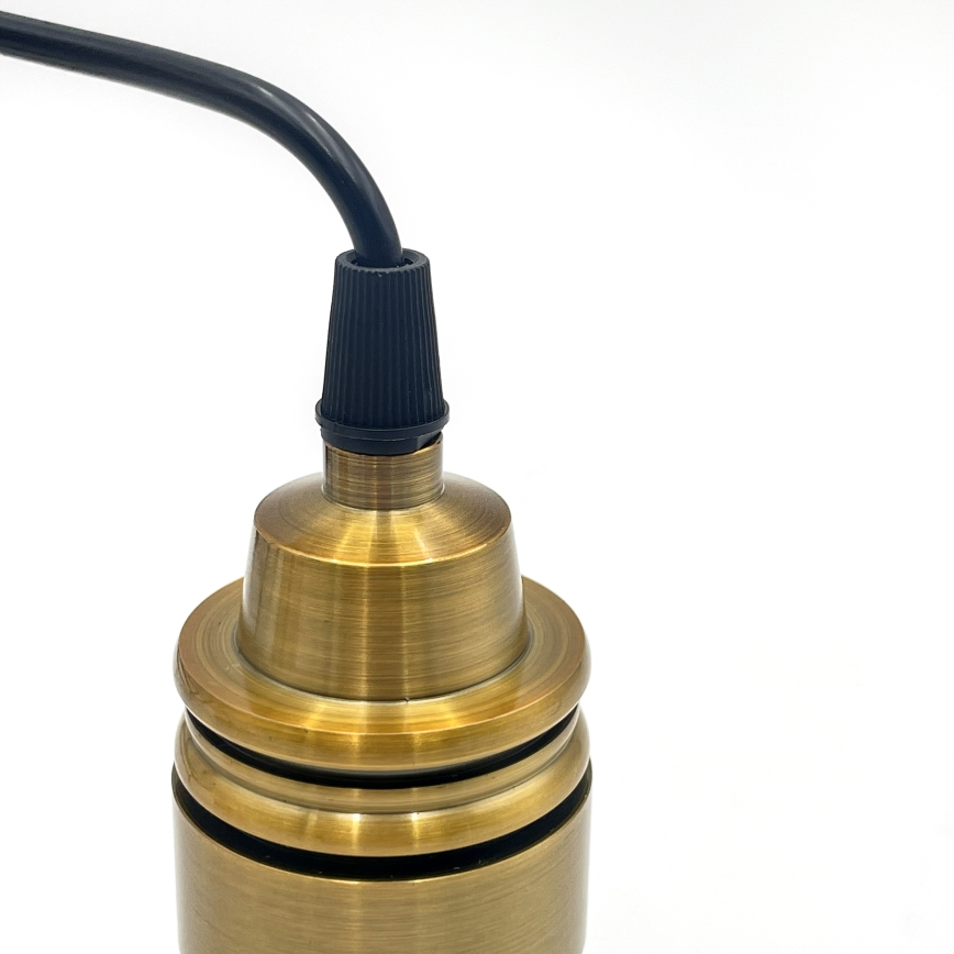 Luster na lanku HECTOR 1xE27/15W/230V biela/mosadz pr. 20 cm