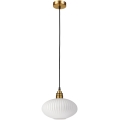 Luster na lanku HECTOR 1xE27/15W/230V biela/mosadz pr. 25 cm