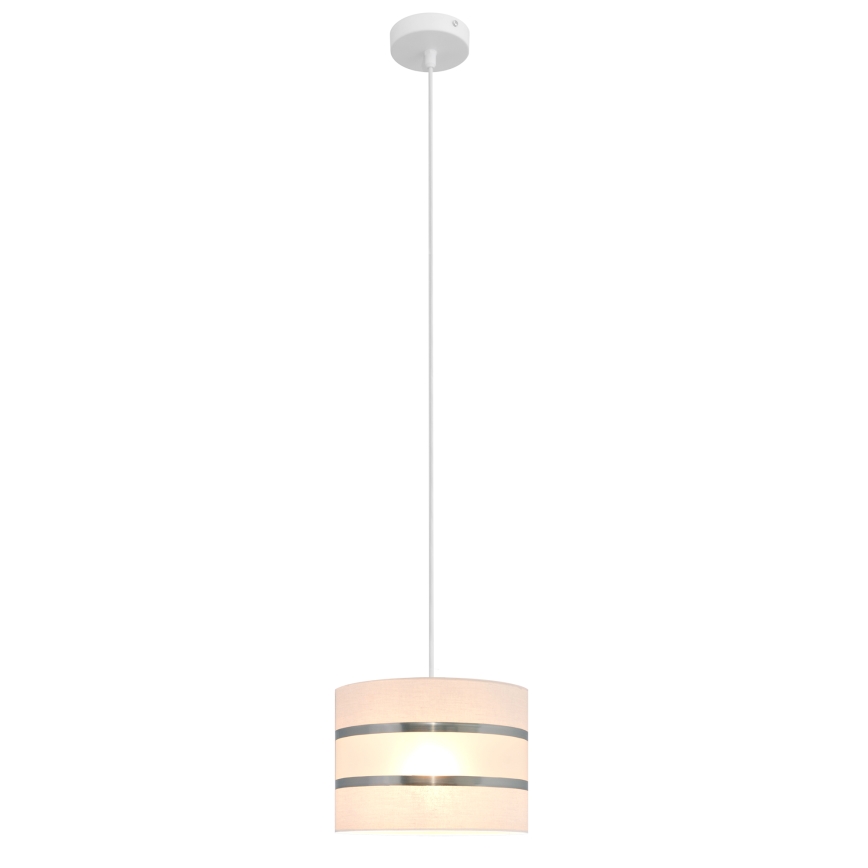 Luster na lanku HELEN 1xE27/15W/230V pr. 20 cm biela