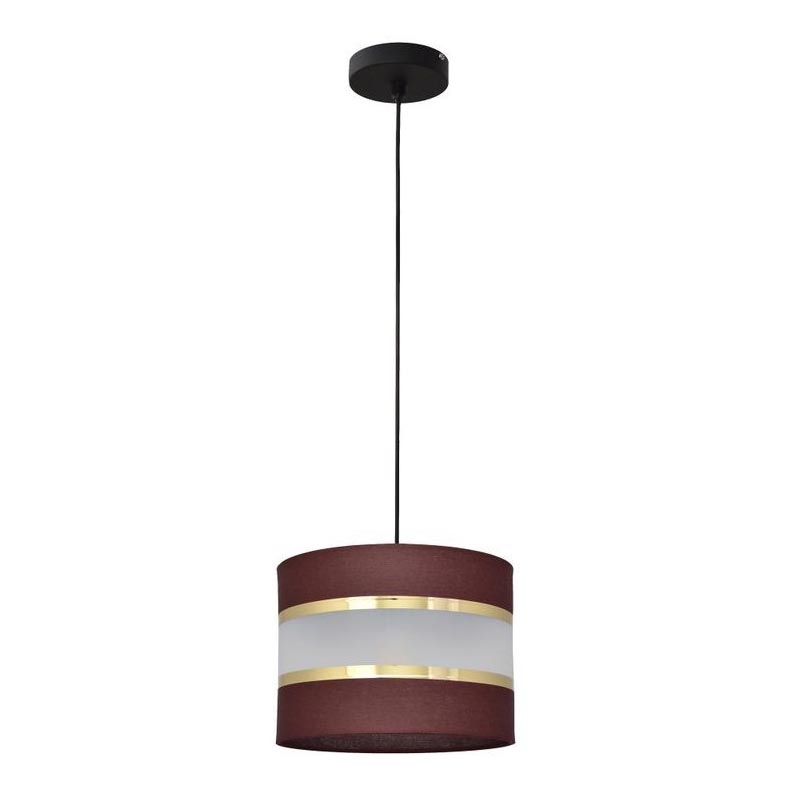 Luster na lanku HELEN 1xE27/15W/230V pr. 20 cm hnedá/čierna/zlatá
