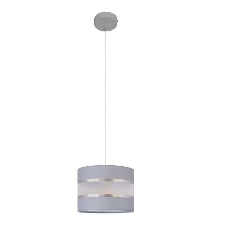 Luster na lanku HELEN 1xE27/15W/230V pr. 20 cm šedá/strieborná