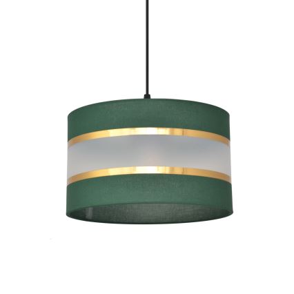 Luster na lanku HELEN 1xE27/15W/230V pr. 25 cm zelená/zlatá
