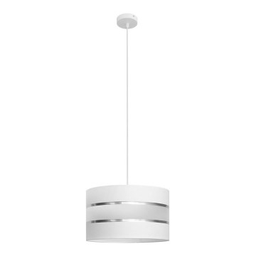 Luster na lanku HELEN 1xE27/15W/230V pr. 35 cm biela