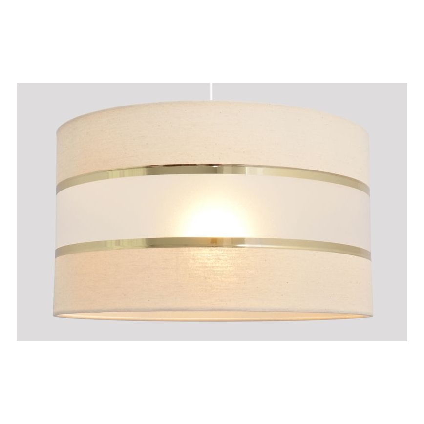 Luster na lanku HELEN 1xE27/15W/230V pr. 35 cm krémová/zlatá