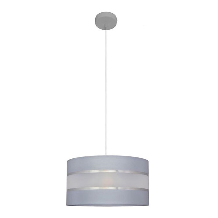 Luster na lanku HELEN 1xE27/15W/230V pr. 35 cm šedá/strieborná