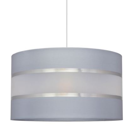 Luster na lanku HELEN 1xE27/15W/230V pr. 35 cm šedá/strieborná