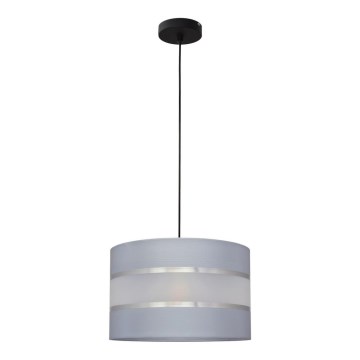 Luster na lanku HELEN 1xE27/15W/230V šedá/čierna