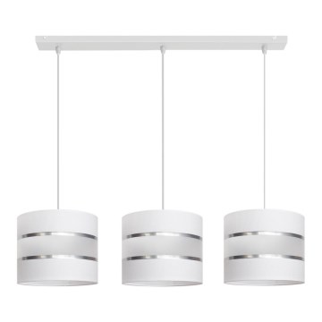 Luster na lanku HELEN 3xE27/15W/230V biela