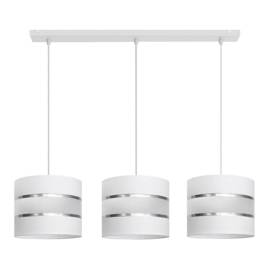 Luster na lanku HELEN 3xE27/15W/230V biela