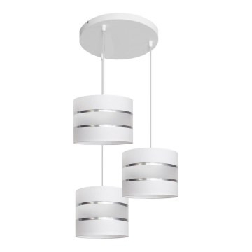 Luster na lanku HELEN 3xE27/15W/230V biela