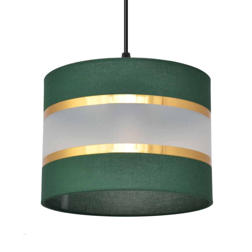 Luster na lanku HELEN 3xE27/15W/230V zelená/zlatá