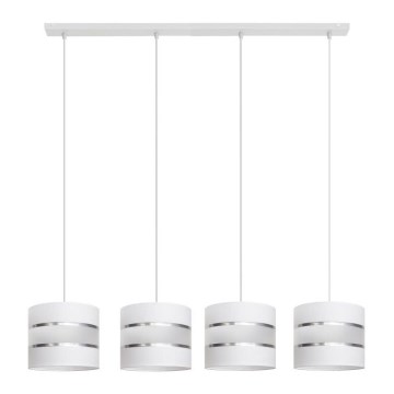 Luster na lanku HELEN 4xE27/15W/230V biela