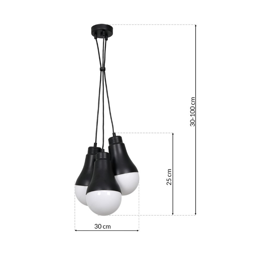 Luster na lanku HELIOS 3xE14/40W/230V