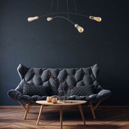 Luster na lanku HELIX 4xE27/15W/230V