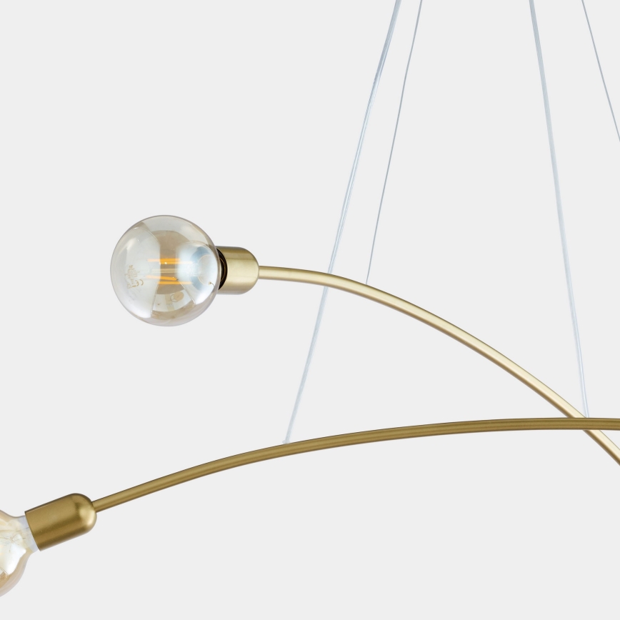 Luster na lanku HELIX 4xE27/60W/230V gold