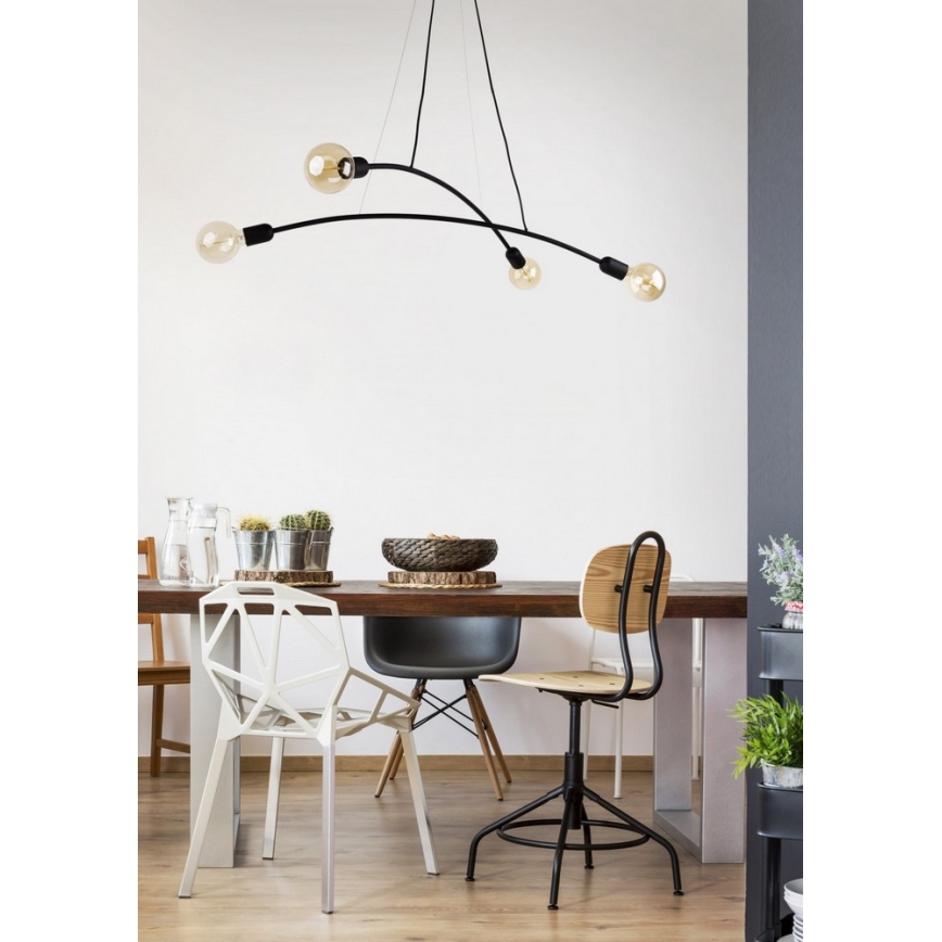 Luster na lanku HELIX 4xE27/60W/230V