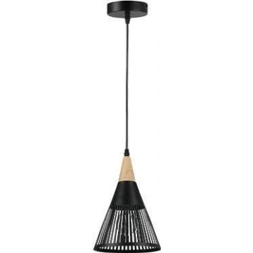Luster na lanku HIRA 1xE27/60W/230V pr. 18 cm čierna