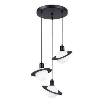 Luster na lanku HYPERION 3xG9/8W/230V čierna