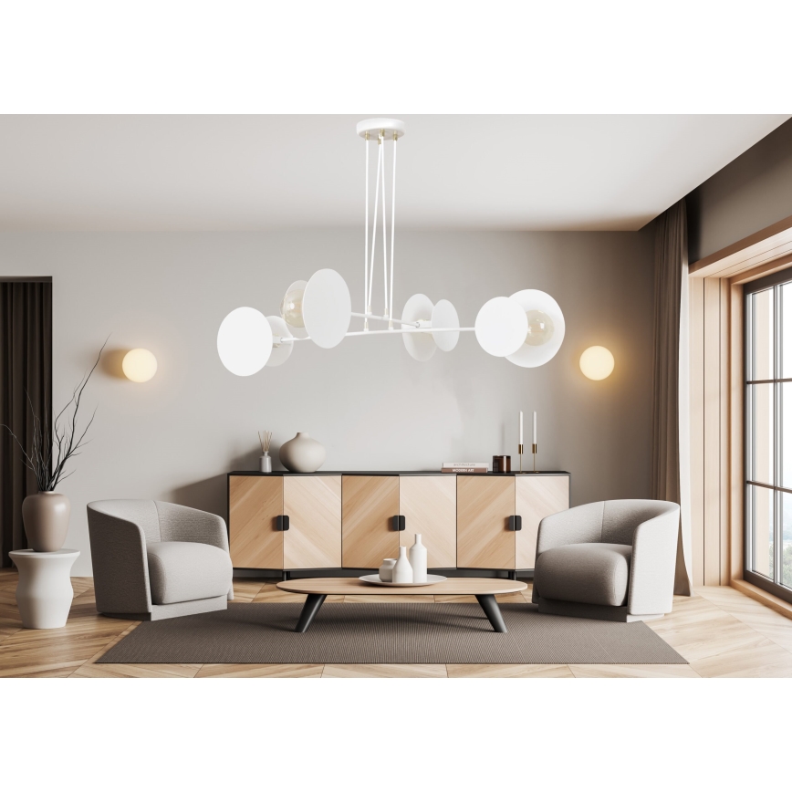 Luster na lanku IDEA 4xE27/15W/230V biela