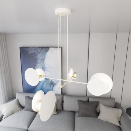Luster na lanku IDEA 4xE27/15W/230V biela