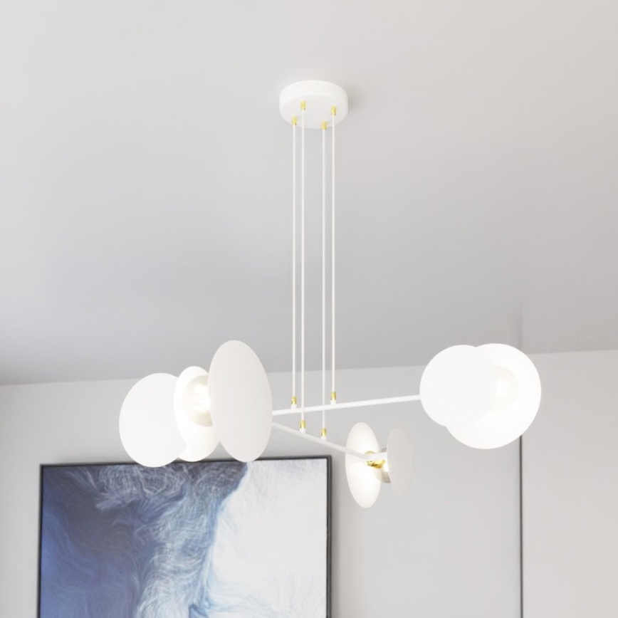Luster na lanku IDEA 4xE27/15W/230V biela