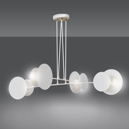 Luster na lanku IDEA 4xE27/15W/230V biela