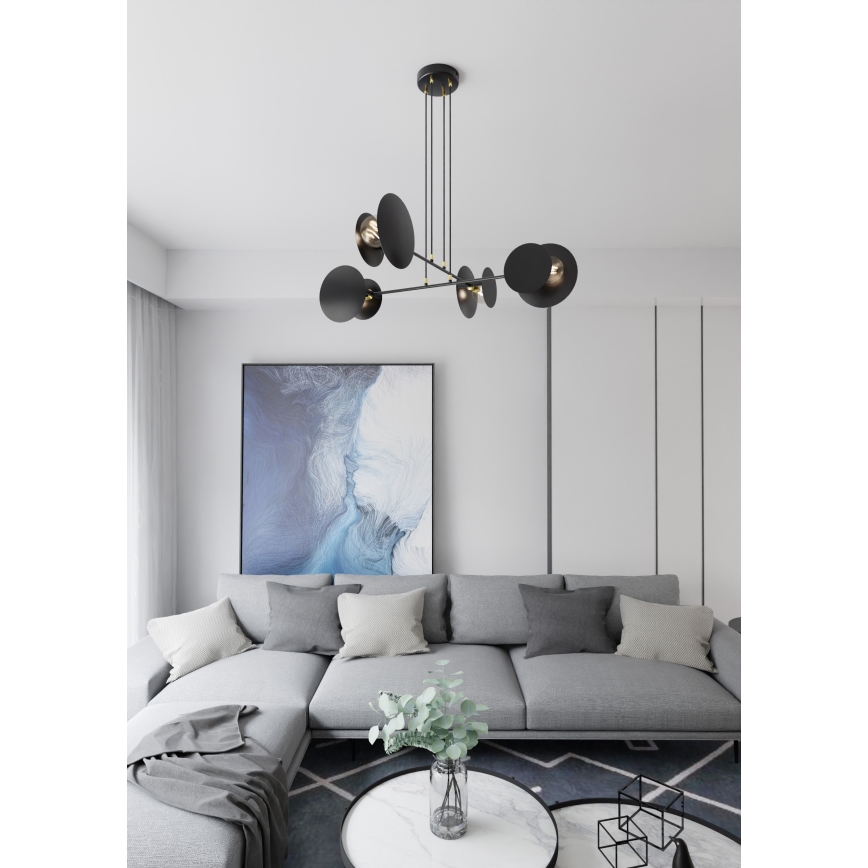 Luster na lanku IDEA 4xE27/15W/230V čierna
