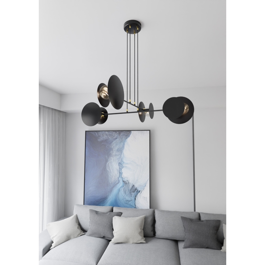 Luster na lanku IDEA 4xE27/15W/230V čierna