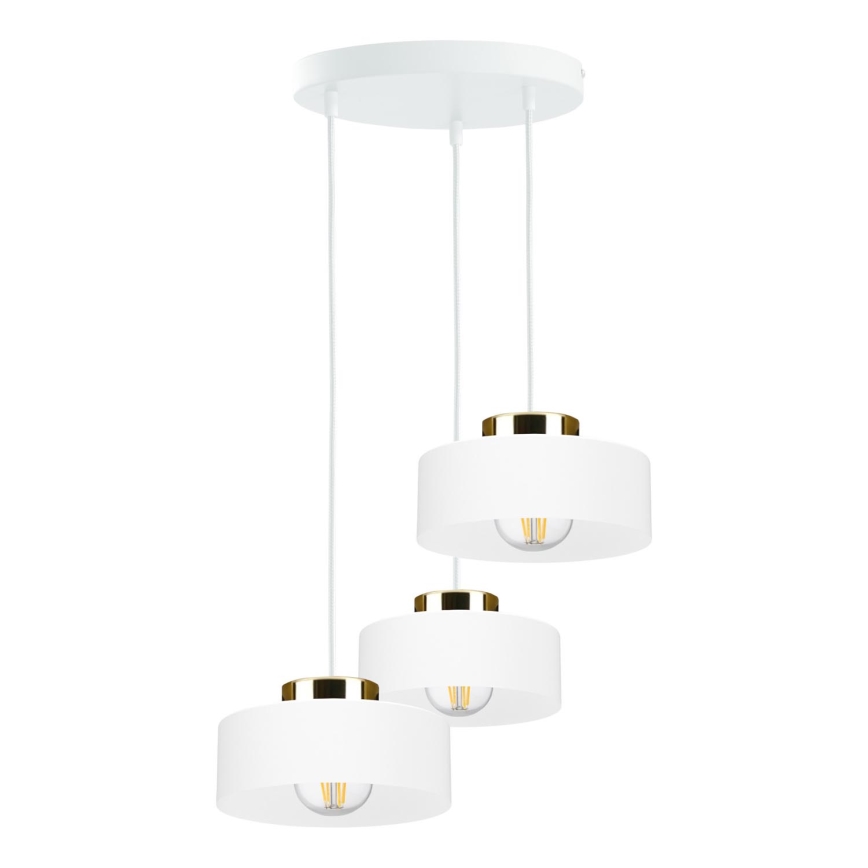 Luster na lanku IGNIA 3xE27/60W/230V biela