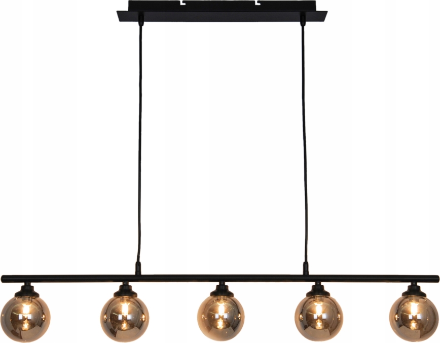 Luster na lanku IMAGINE 5xG9/40W/230V čierna/dymová