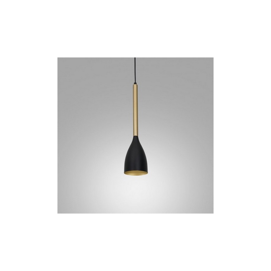 Luster na lanku ISTAPPAR 1xE27/60W/230V čierna/zlatá