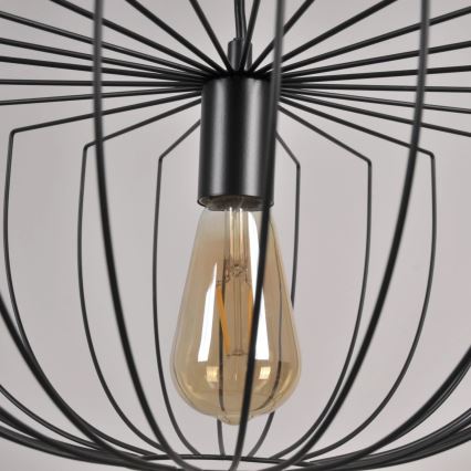 Luster na lanku JASMINA 1xE27/20W/230V pr. 40 cm čierna