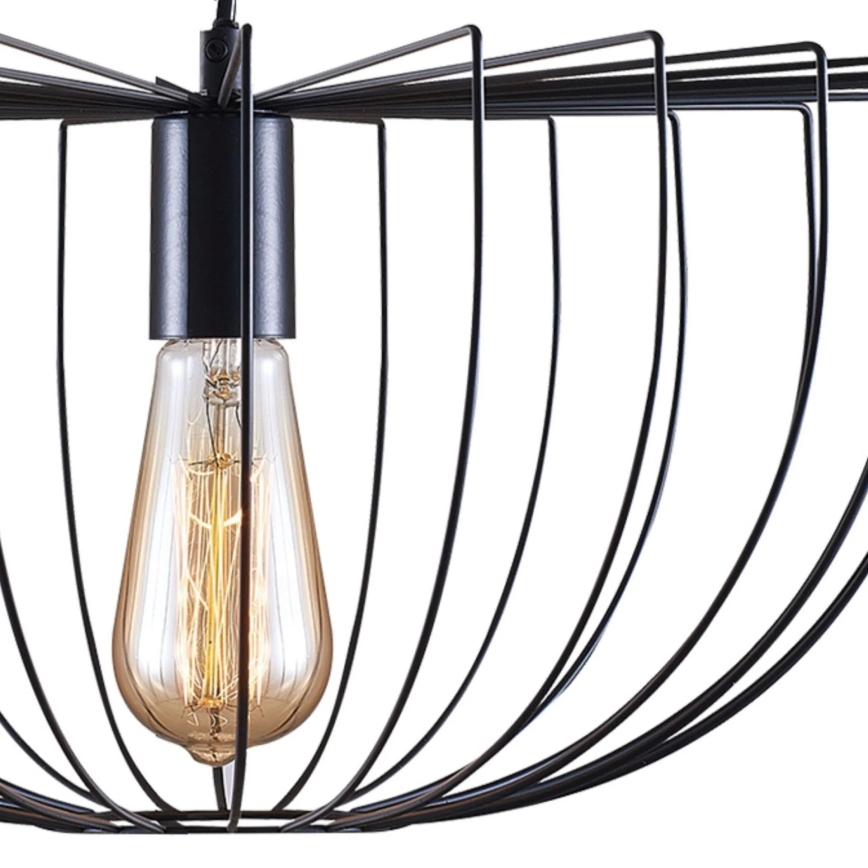 Luster na lanku JASMINA 1xE27/20W/230V pr. 40 cm čierna