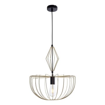 Luster na lanku JASMINA 1xE27/20W/230V pr. 40 cm zlatá